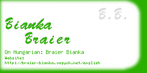 bianka braier business card